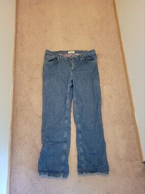 Wrangler Women's Blue Straight-Leg Jeans - Flannel Lined
